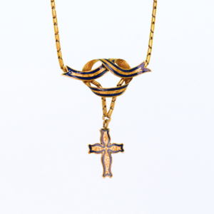 Collier croix et or