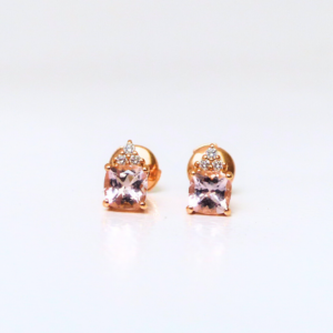 Boucles d'oreilles morganite