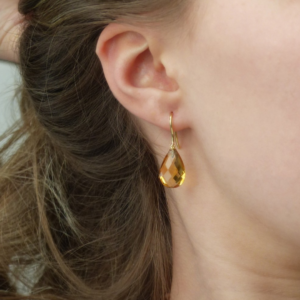 Boucles d'oreilles citrine