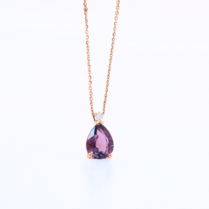 Collier saphir rose