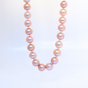 Collier perle rose