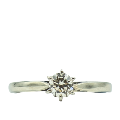 BAGUE SOLITAIRE DIAMANT EN OR GRIS