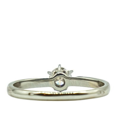 BAGUE SOLITAIRE DIAMANT EN OR GRIS – Image 3
