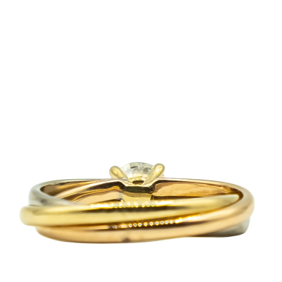 BAGUE SOLITAIRE DIAMANT EN OR BICOLOR – Image 3