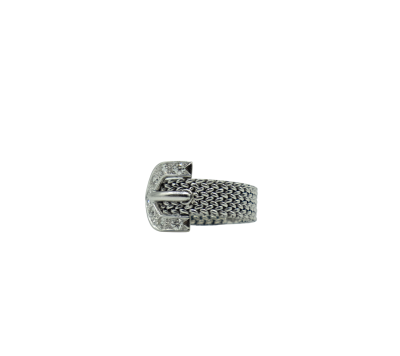 BAGUE JONC EN OR BLANC ET DIAMANTS – Image 2
