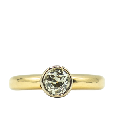 BAGUE SOLITAIRE OR JAUNE DIAMANT