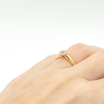 BAGUE SOLITAIRE OR JAUNE DIAMANT – Image 5