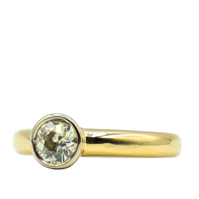 BAGUE SOLITAIRE OR JAUNE DIAMANT – Image 2