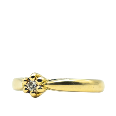 BAGUE SOLITAIRE OR JAUNE DIAMANT – Image 2