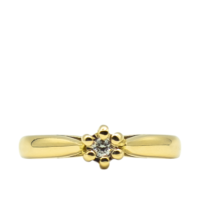 BAGUE SOLITAIRE OR JAUNE DIAMANT