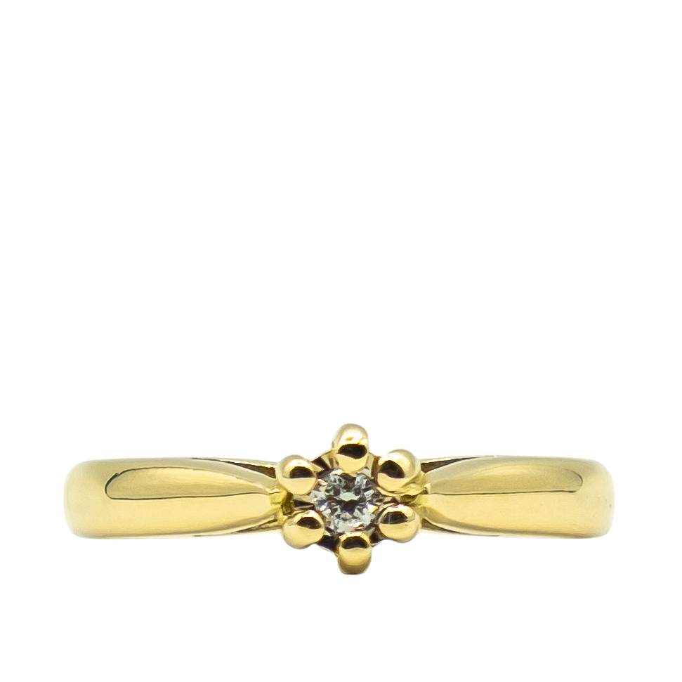 BAGUE SOLITAIRE OR JAUNE DIAMANT
