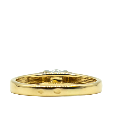 BAGUE SOLITAIRE BICOLORE DIAMANT – Image 2