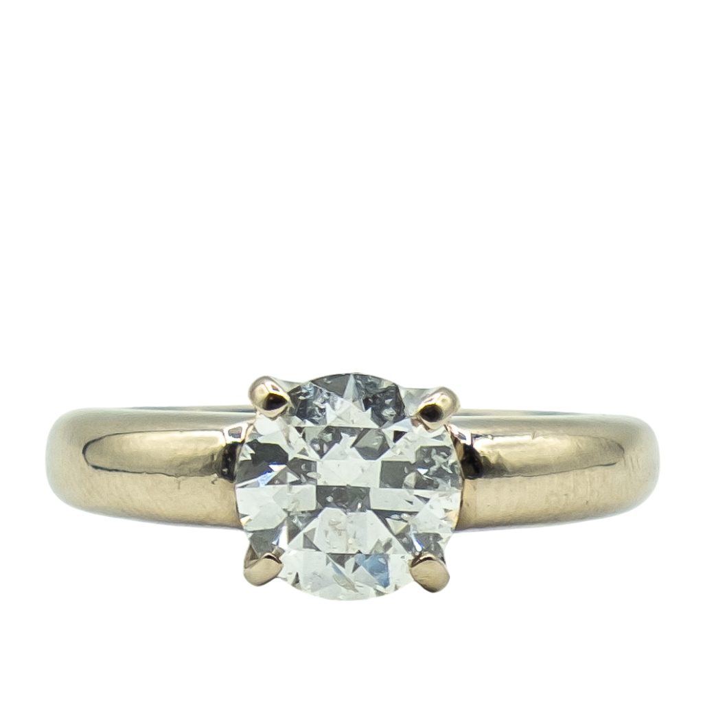 BAGUE SOLITAIRE DIAMANT EN OR GRIS