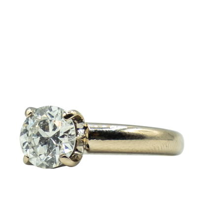 BAGUE SOLITAIRE DIAMANT EN OR GRIS – Image 3