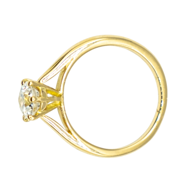 BAGUE DIAMANT SOLITAIRE EN OR JAUNE – Image 4