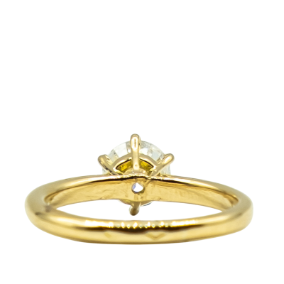 BAGUE DIAMANT SOLITAIRE EN OR JAUNE – Image 3