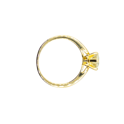 BAGUE SOLITAIRE DIAMANT EN OR JAUNE – Image 3