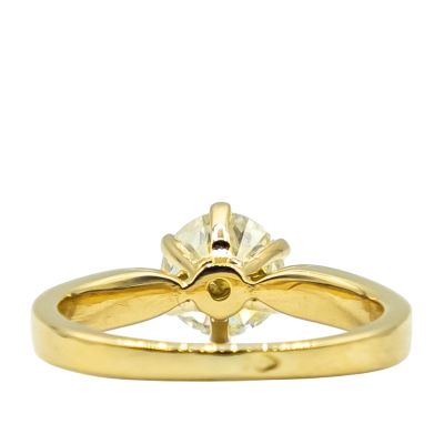 BAGUE SOLITAIRE DIAMANT EN OR JAUNE – Image 4