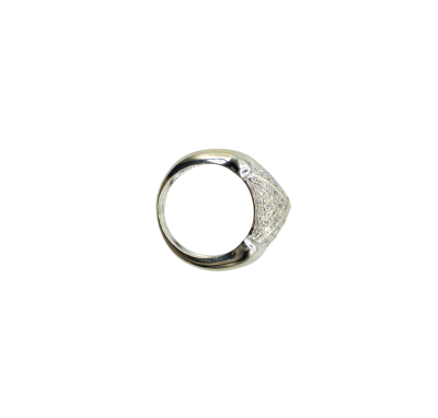 BAGUE PAVAGE EN OR GRIS ET DIAMANTS – Image 4