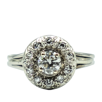 BAGUE OR BLANC ET DIAMANTS