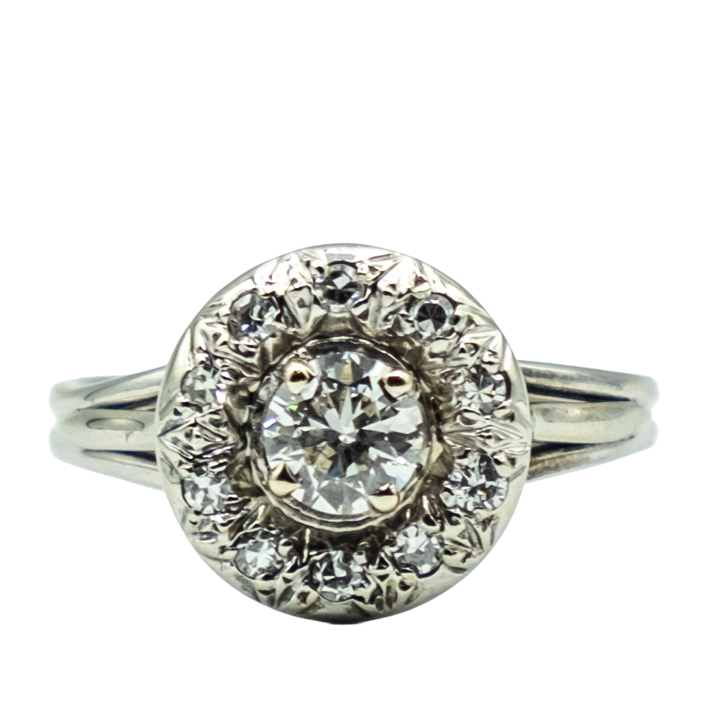BAGUE OR BLANC ET DIAMANTS