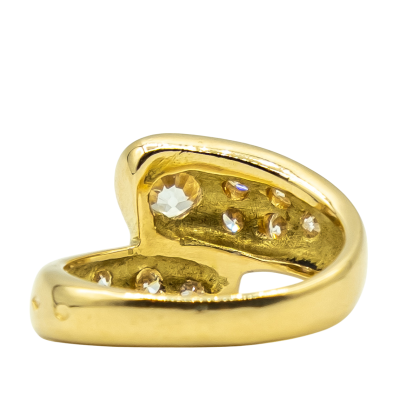 BAGUE ANCIENNE EN OR JAUNE ET DIAMANTS – Image 3