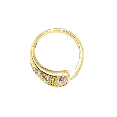 BAGUE ANCIENNE EN OR JAUNE ET DIAMANTS – Image 4