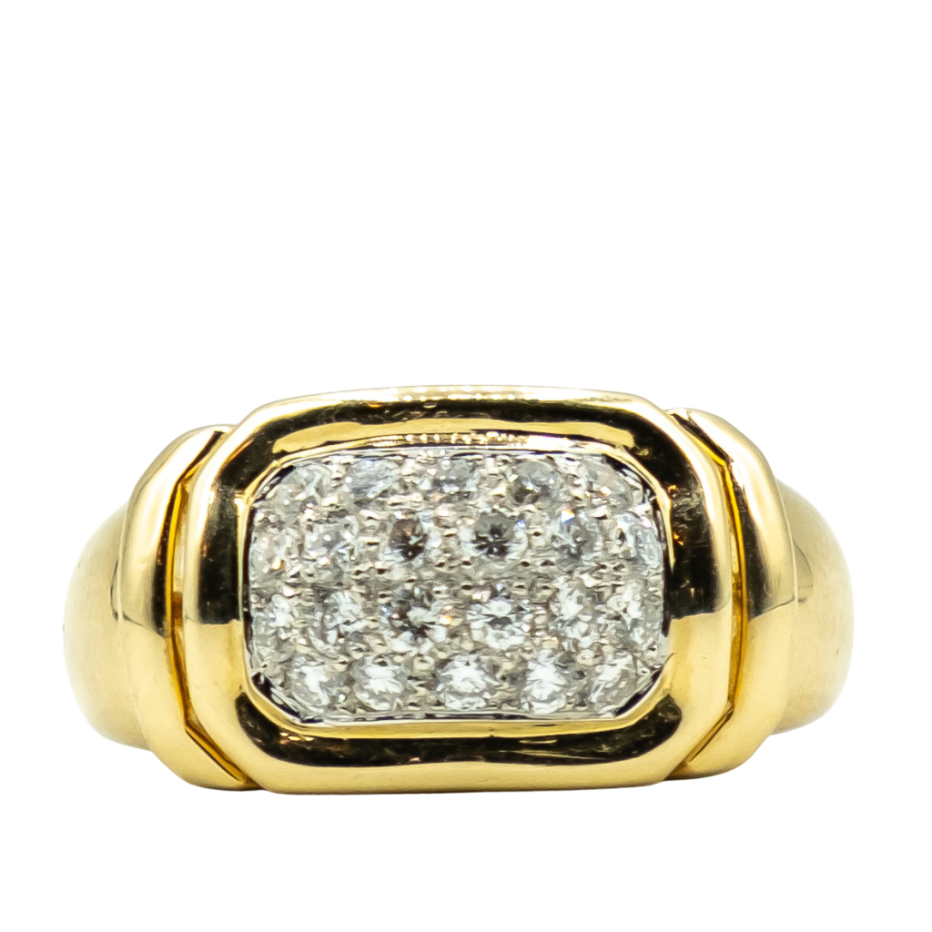 BAGUE EN OR JAUNE ET DIAMANTS