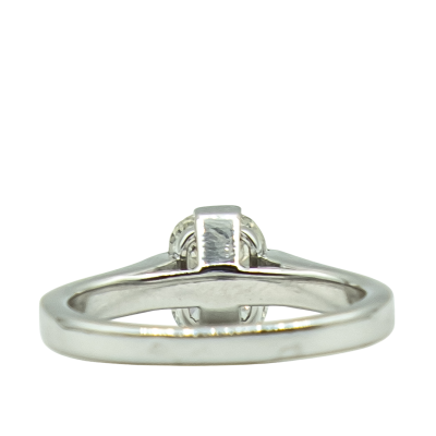 BAGUE SOLITAIRE OR GRIS ET DIAMANT – Image 4
