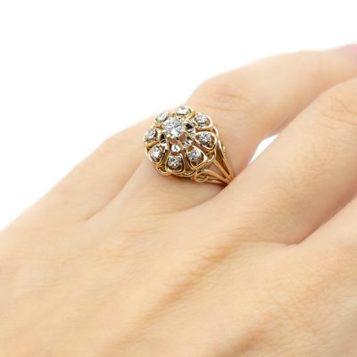 BAGUE EN OR JAUNE ET DIAMANTS – Image 6