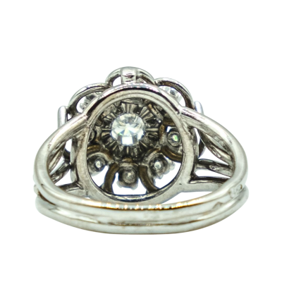 BAGUE ENTOURAGE OR GRIS DIAMANTS – Image 3