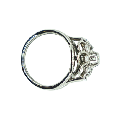 BAGUE ENTOURAGE OR GRIS DIAMANTS – Image 4