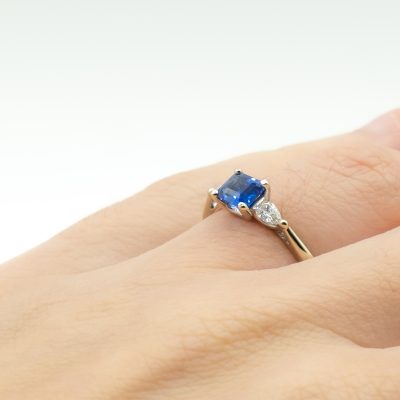 BAGUE OR GRIS SAPHIR DIAMANTS – Image 5