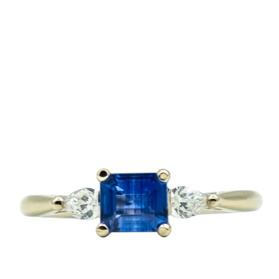 BAGUE OR GRIS SAPHIR DIAMANTS