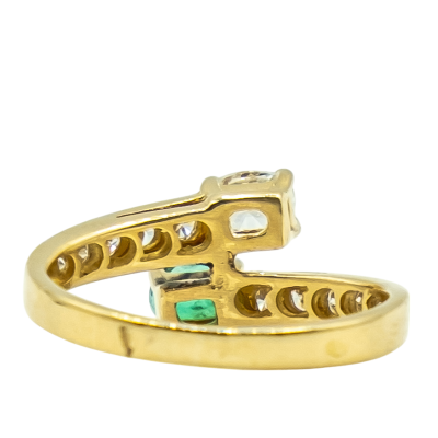 BAGUE OR EMERAUDE DIAMANTS – Image 3