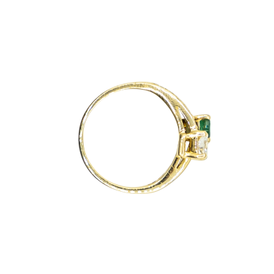 BAGUE OR EMERAUDE DIAMANTS – Image 4