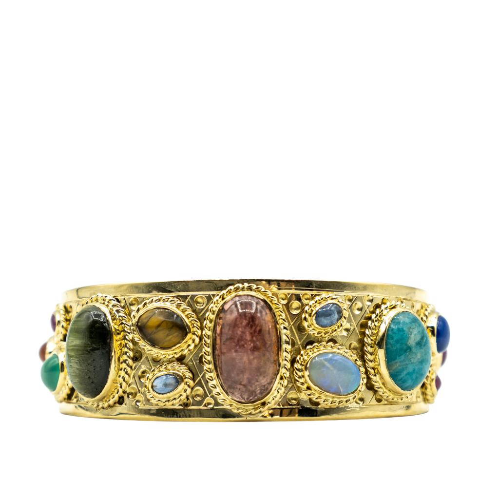 BRACELET JONC PIERRES DE COULEURS