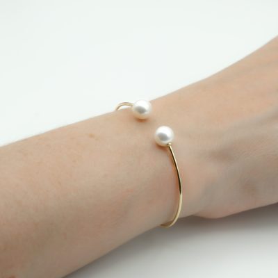 BRACELET EN OR JAUNE ET PERLES – Image 5