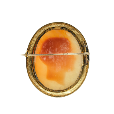 BROCHE CAMÉE EN OR JAUNE – Image 3
