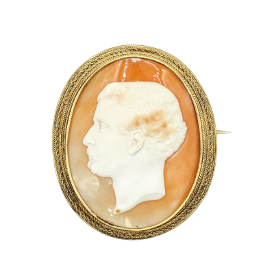 BROCHE CAMÉE EN OR JAUNE – Image 5