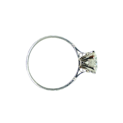 SOLITAIRE DIAMANT EN OR GRIS – Image 2