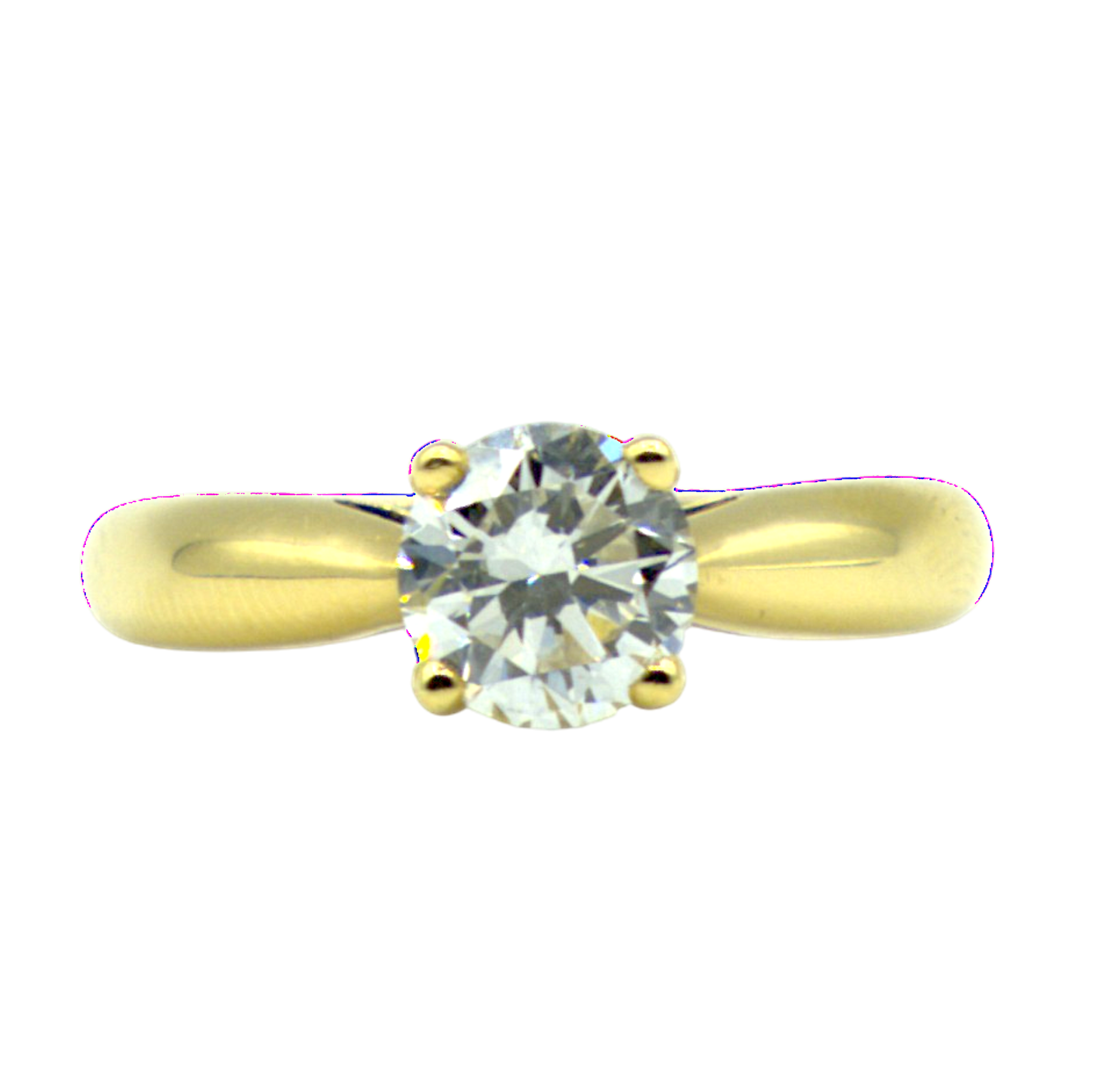 BAGUE DIAMANT SOLITAIRE EN OR JAUNE