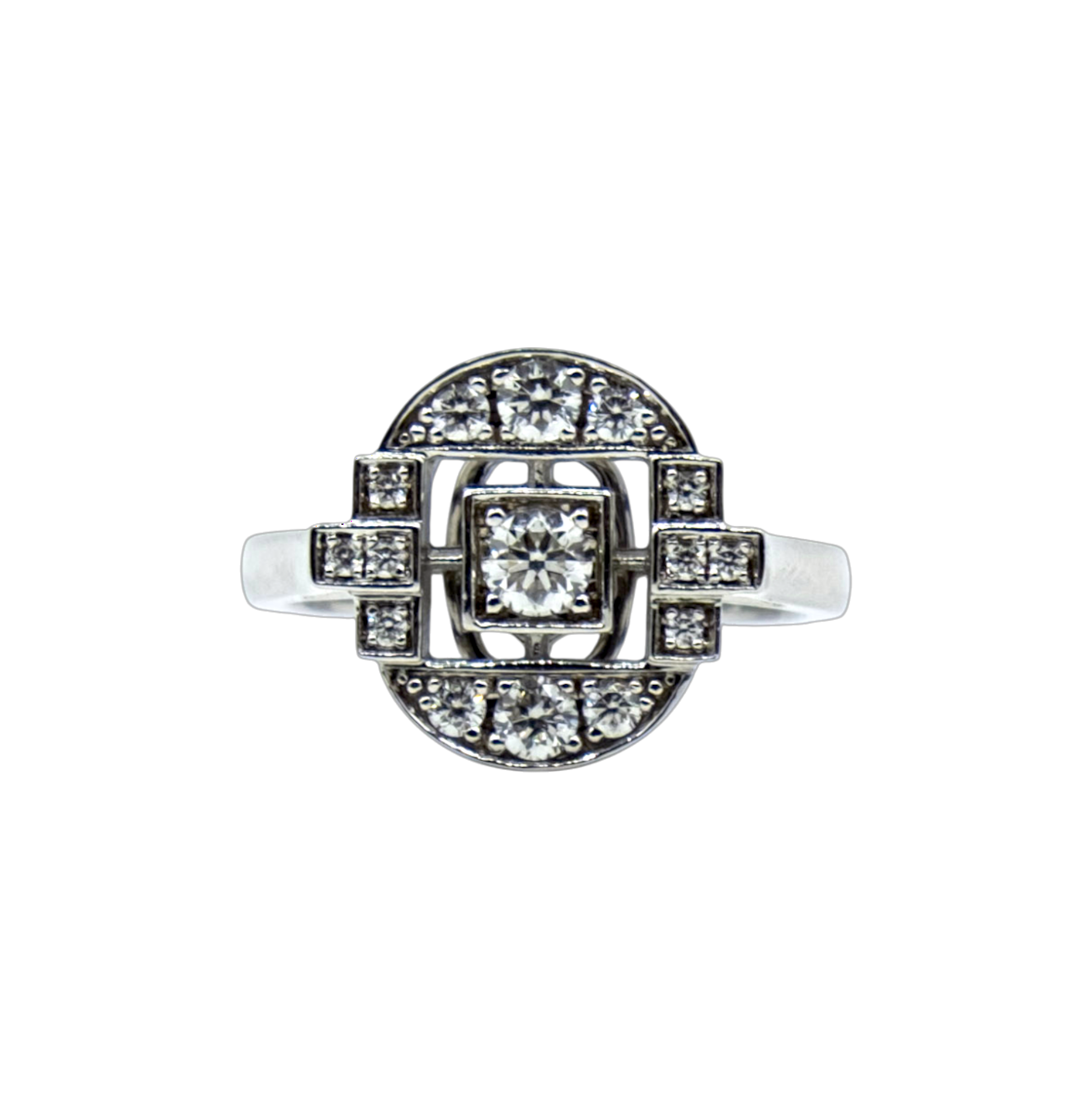 BAGUE OR GRIS DIAMANTS