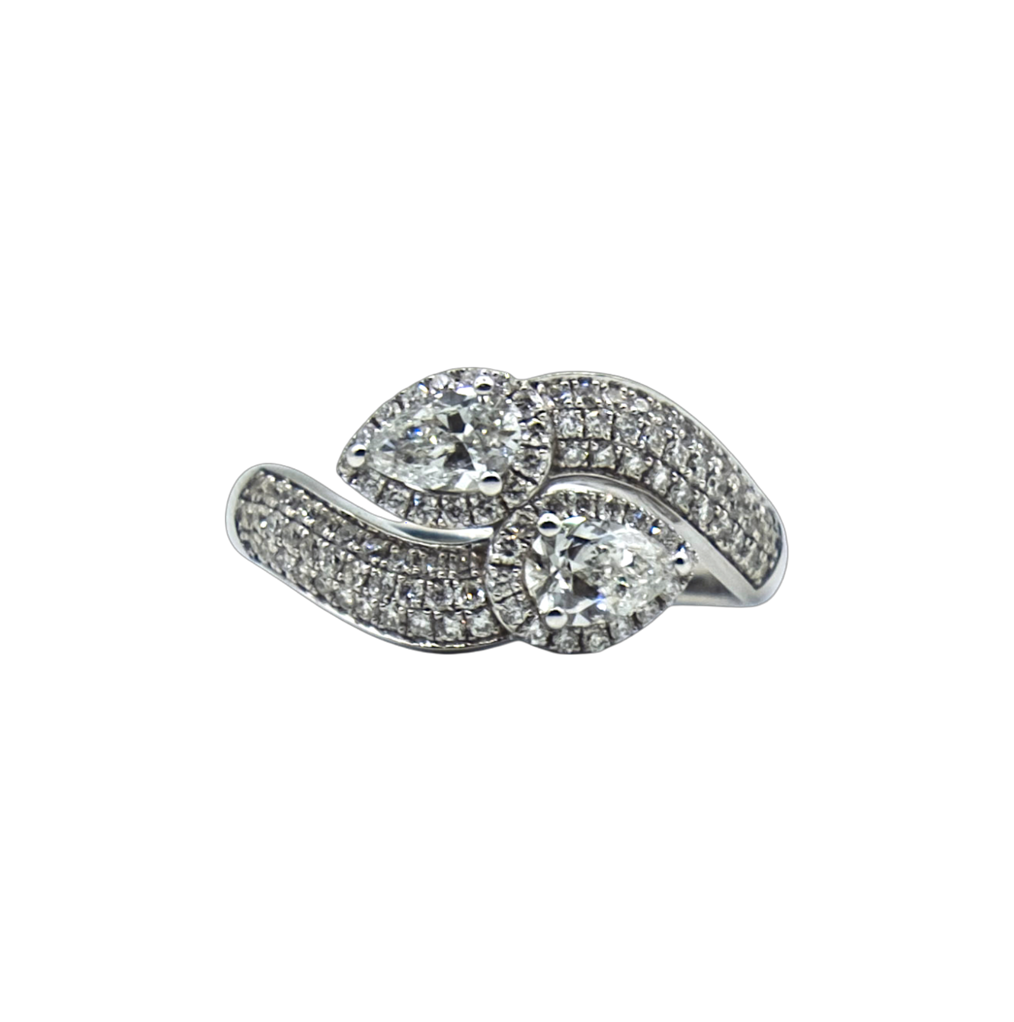 BAGUE TOI ET MOI DIAMANTS EN OR GRIS