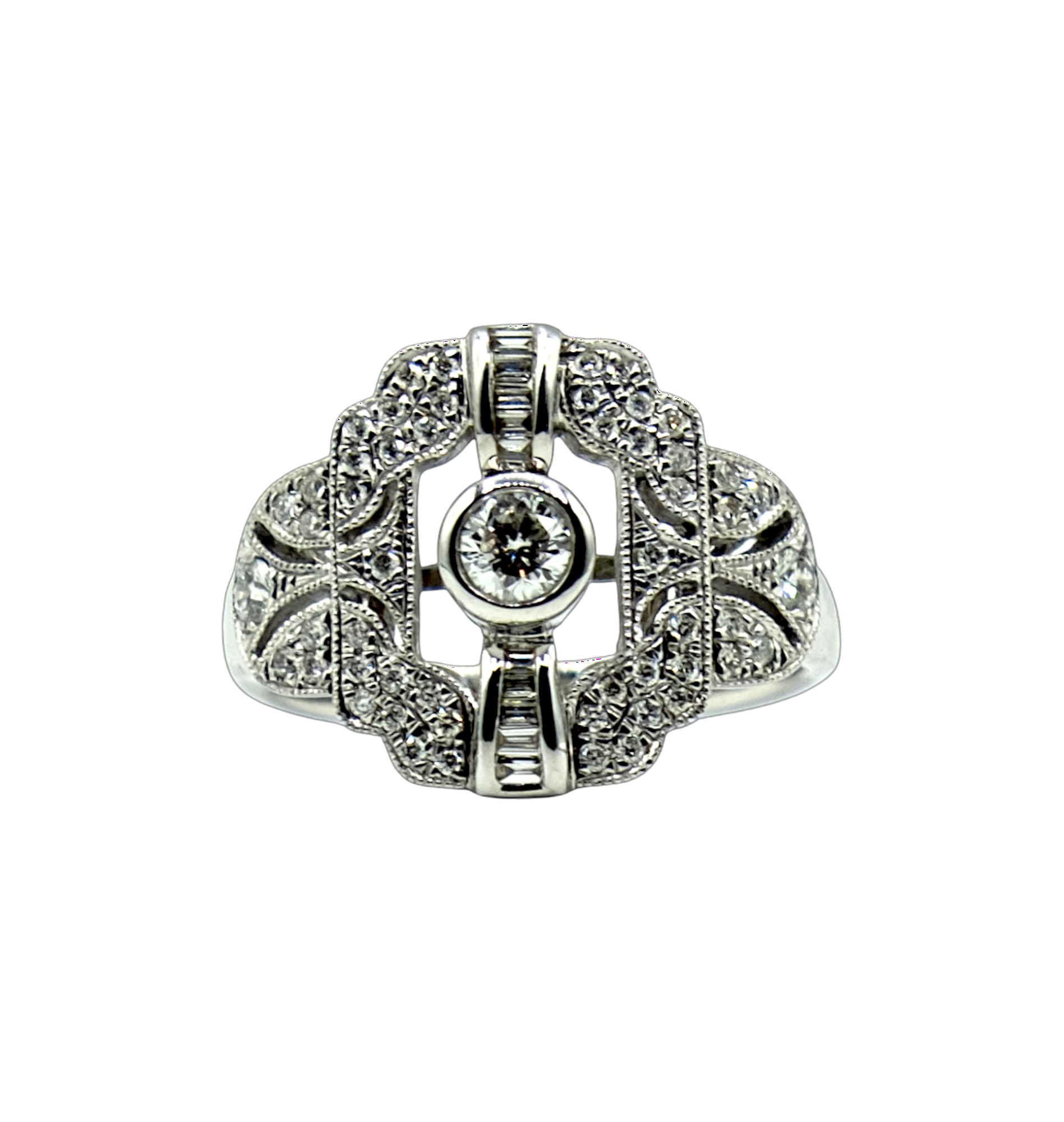 BAGUE EN OR GRIS DIAMANTS