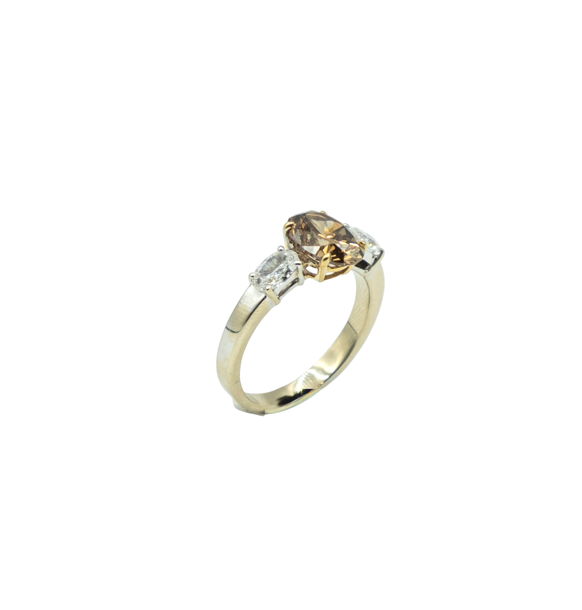 BAGUE OR GRIS DIAMANT COGNAC ET DIAMANTS – Image 2