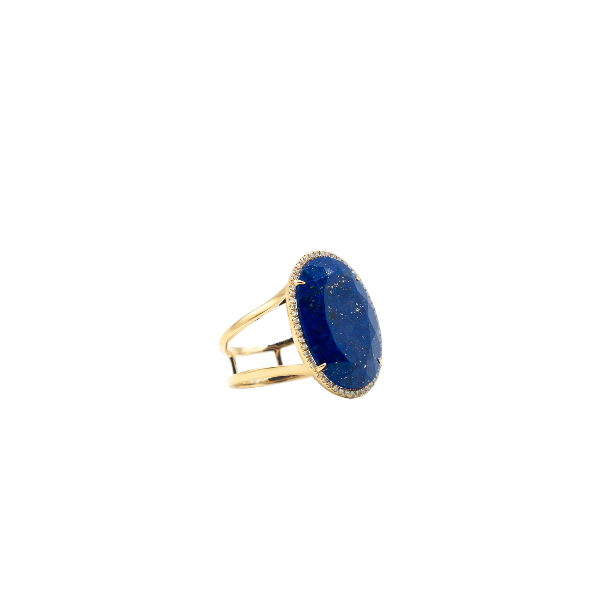 BAGUE OR ROSE LAPIS DIAMANTS – Image 2