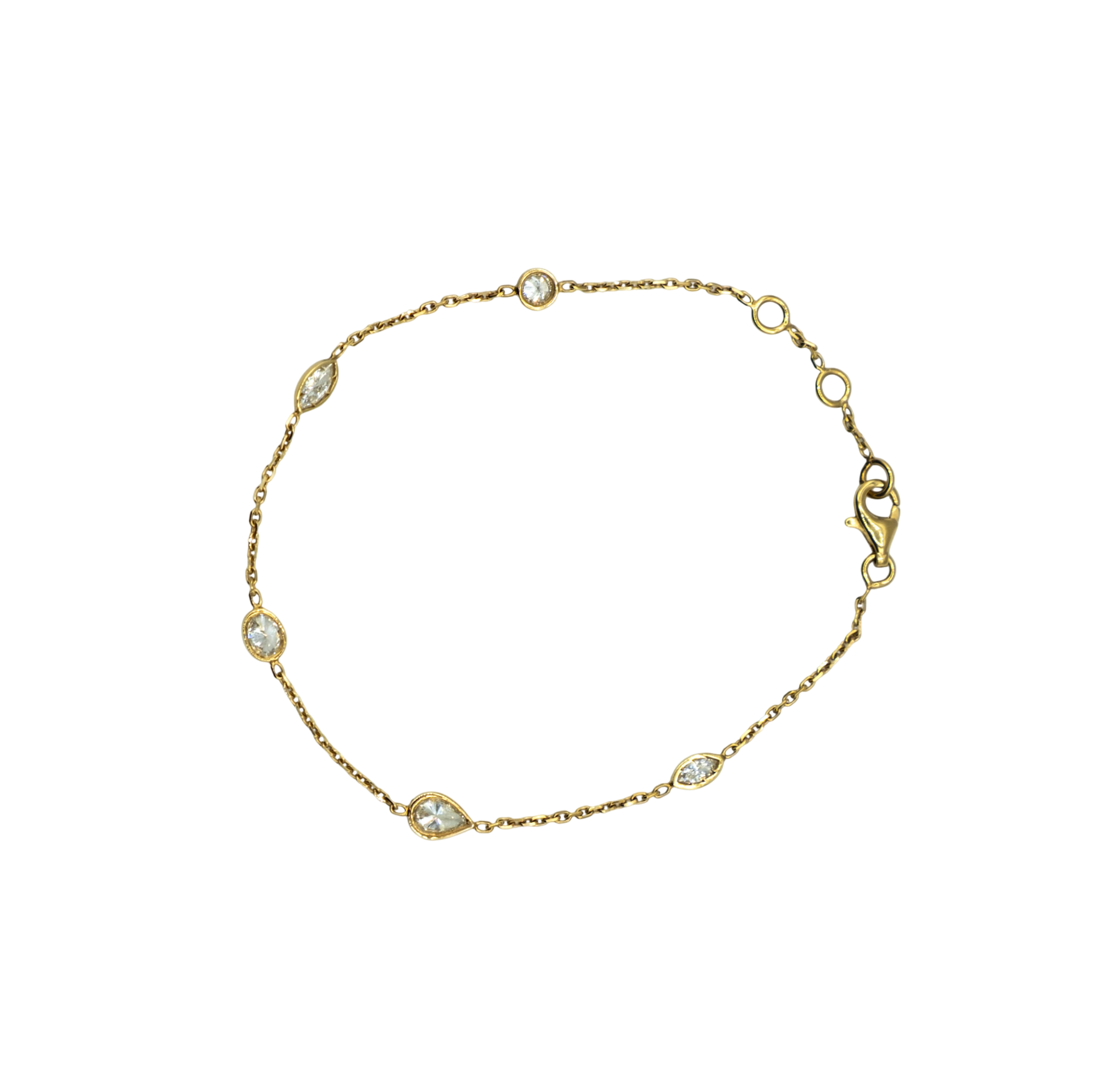 BRACELET OR JAUNE DIAMANTS