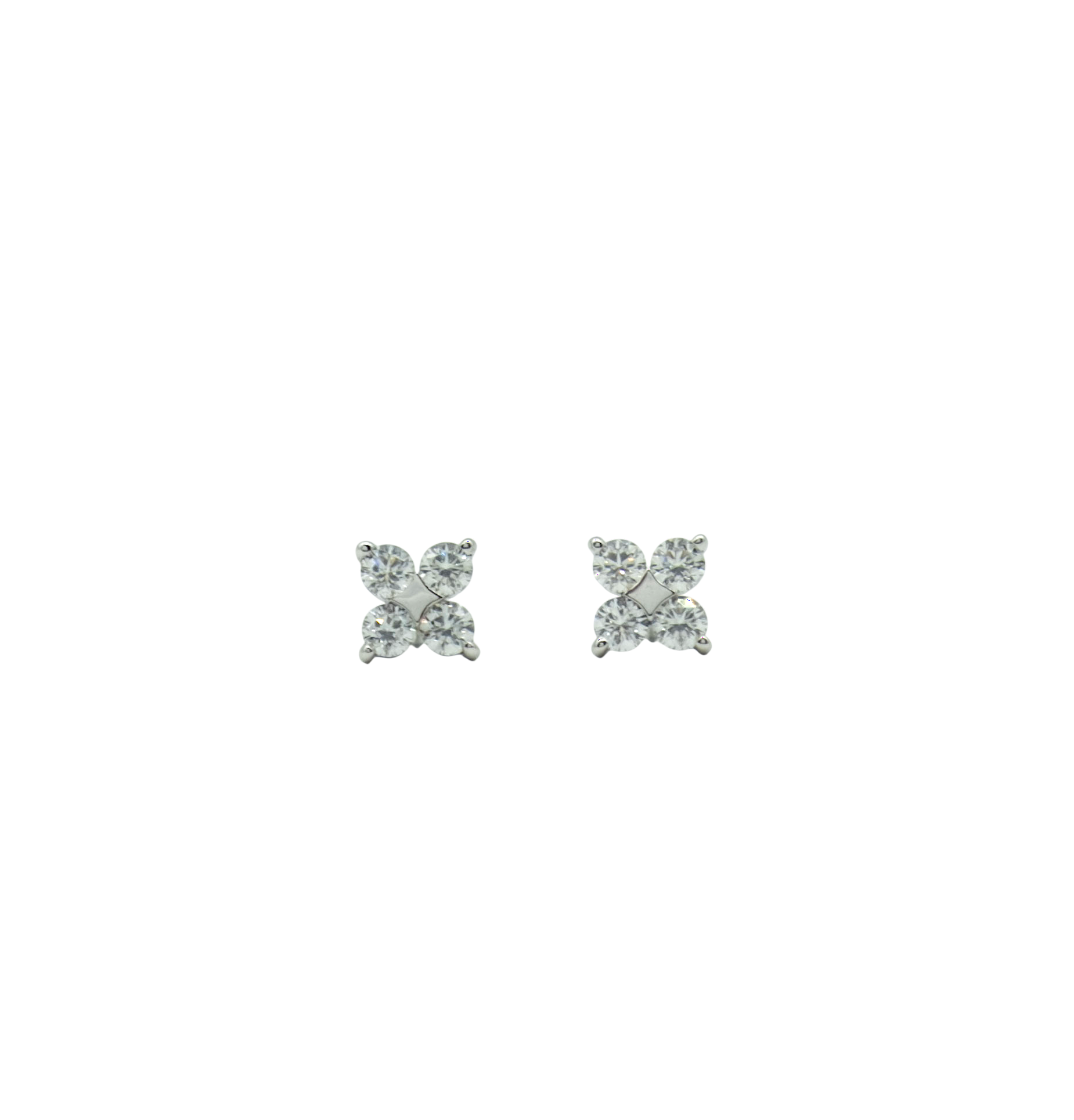 BOUCLES D'OREILLES OR GRIS DIAMANTS