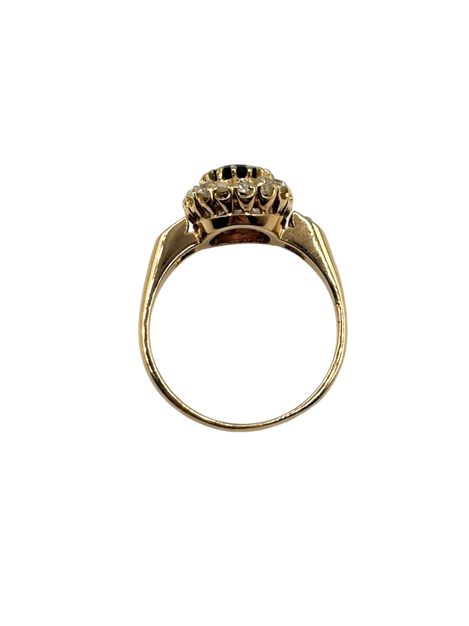 BAGUE EN OR JAUNE DIAMANTS ET GRENAT – Image 4